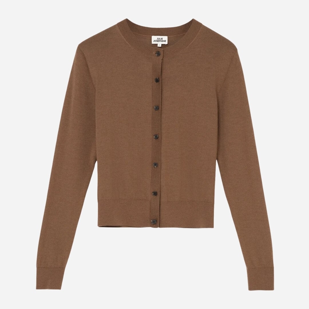 Lilja Merino Cardigan - Brown