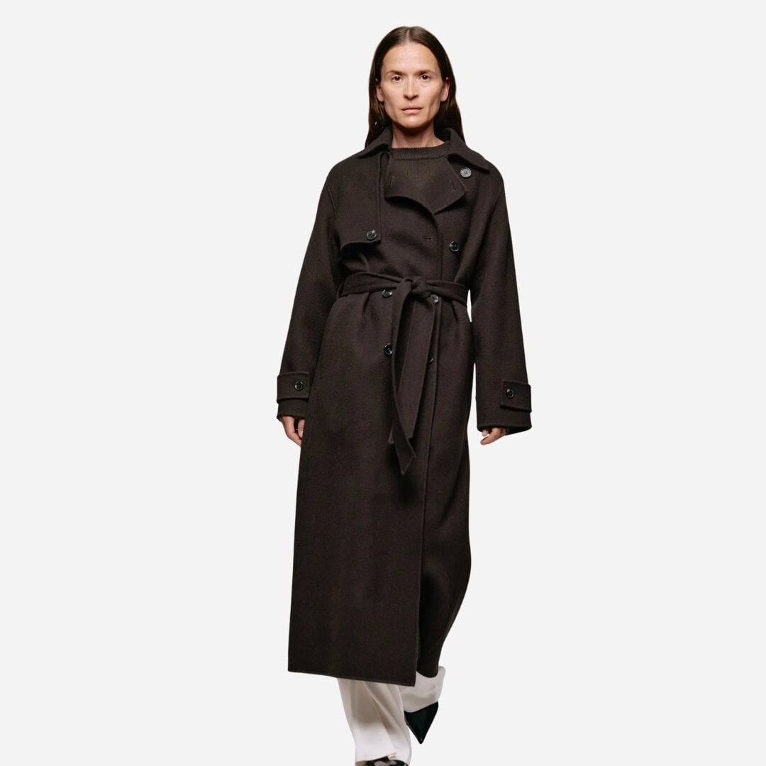 Thale Wool Trenchcoat - Dark Brown