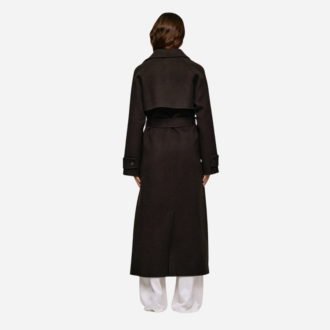 Thale Wool Trenchcoat - Dark Brown