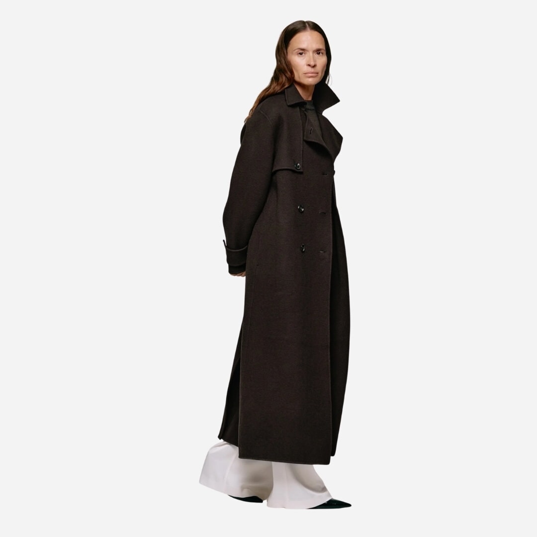 Thale Wool Trenchcoat - Dark Brown