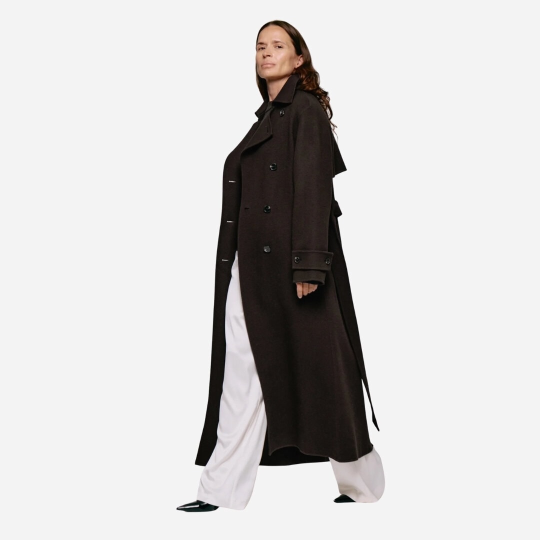 Thale Wool Trenchcoat - Dark Brown