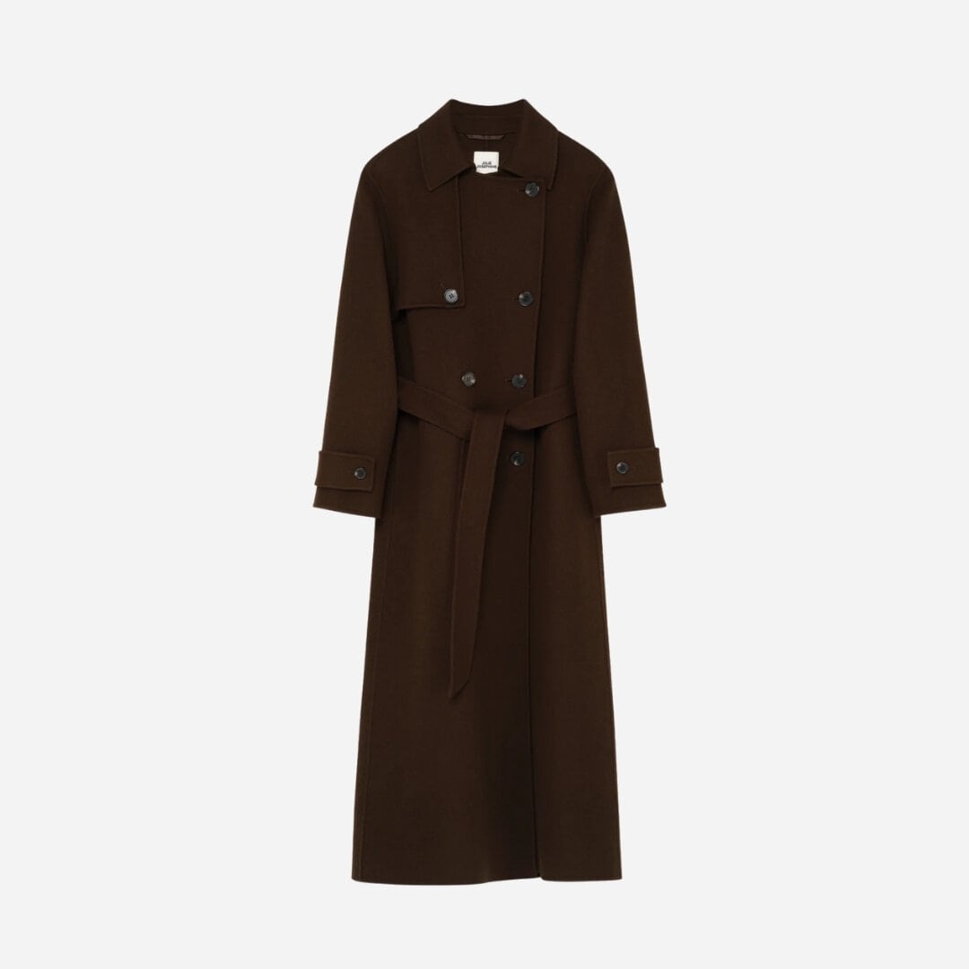 Thale Wool Trenchcoat - Dark Brown