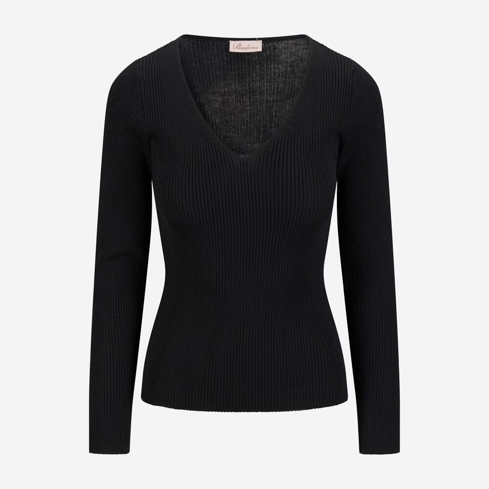 Karolina V-Neck Knit - Black