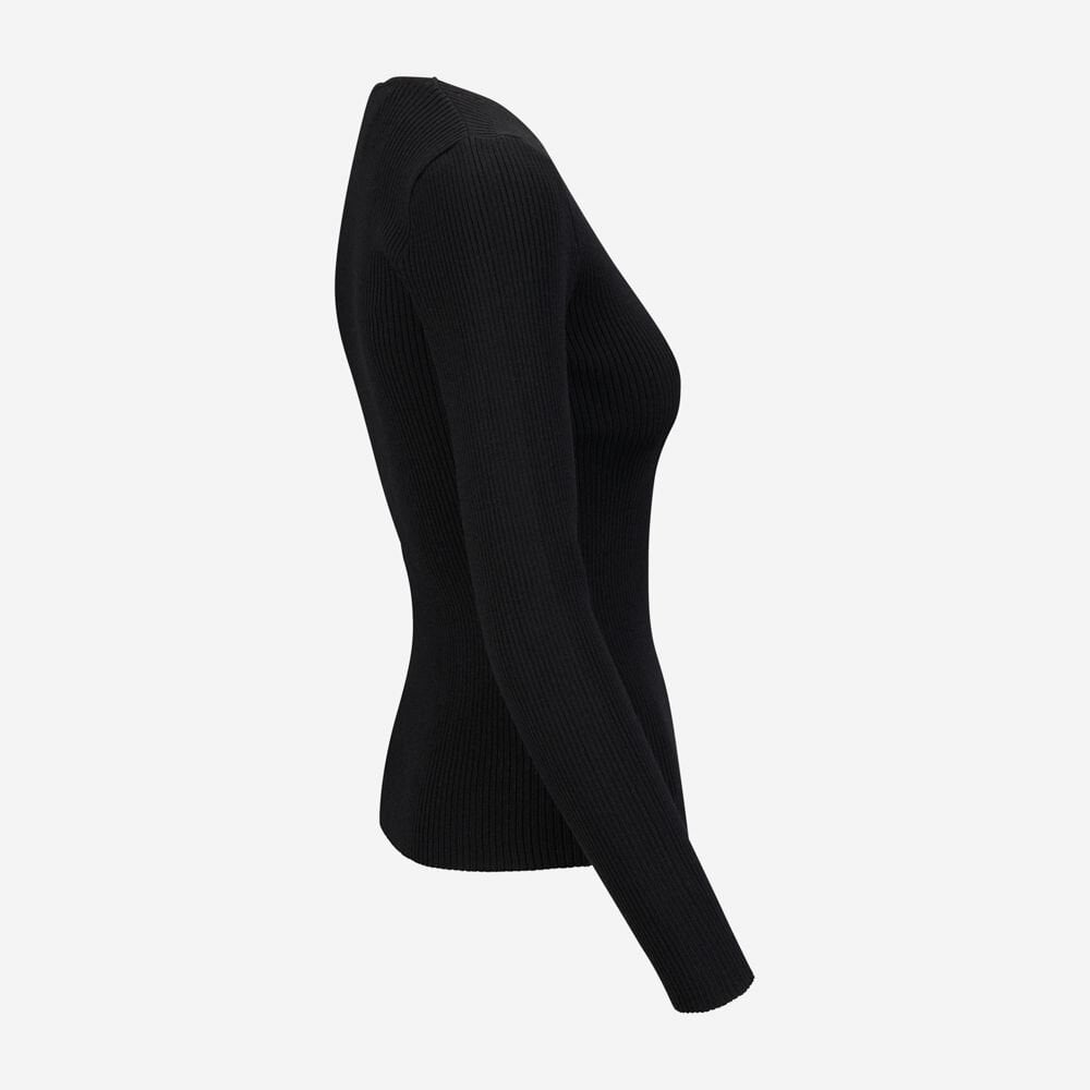 Karolina V-Neck Knit - Black