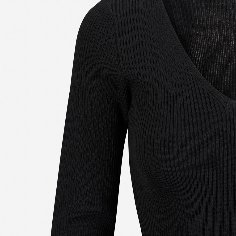 Karolina V-Neck Knit - Black