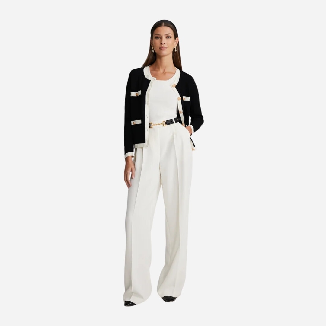 Charlott Cardigan - Black And White