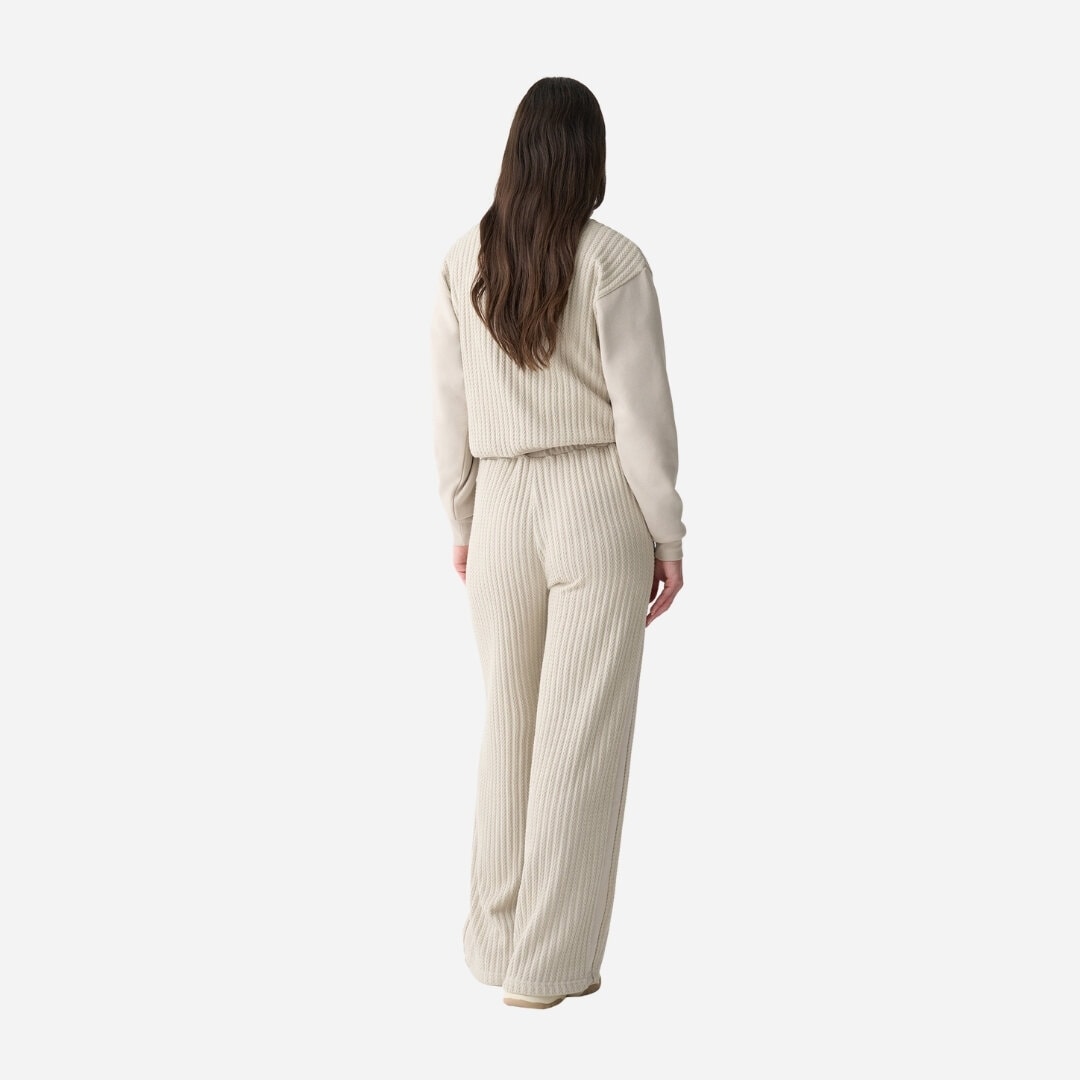 Cable-Knit Tracksuit Bottoms - Beige