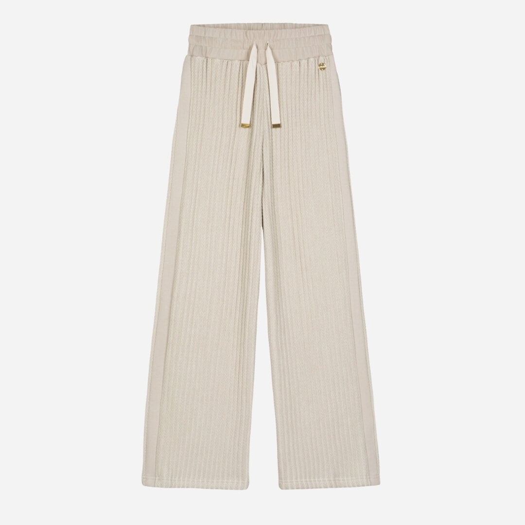 Cable-Knit Tracksuit Bottoms - Beige