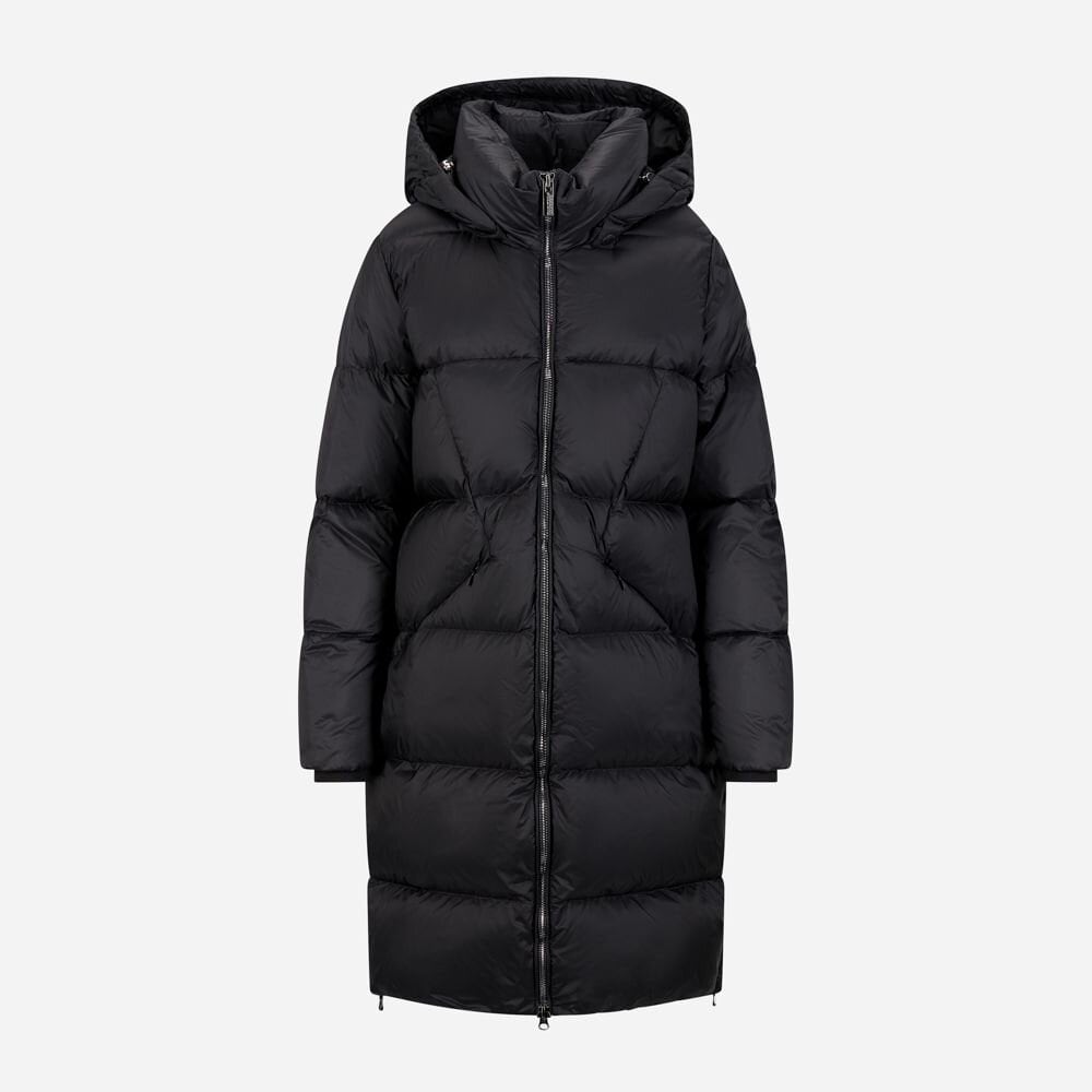 Long Quilted Jacket - Black
