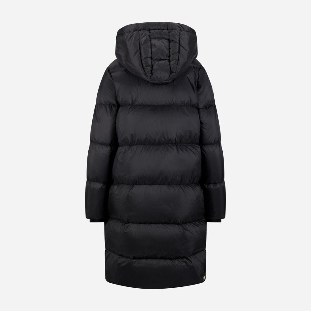 Long Quilted Jacket - Black