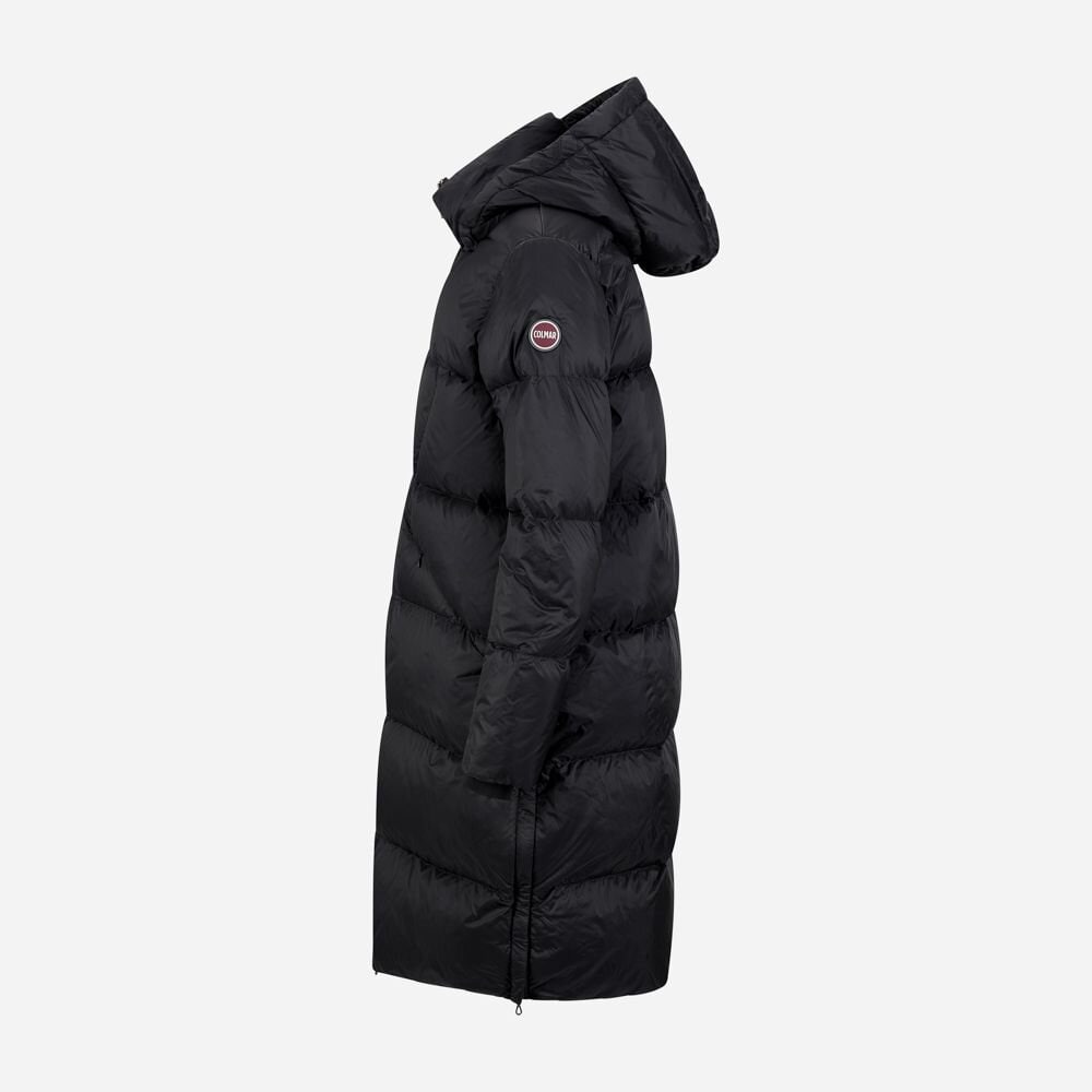 Long Quilted Jacket - Black