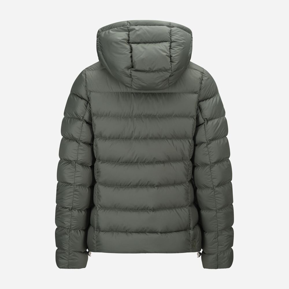 Hooded Opaque Down Jacket - Verde