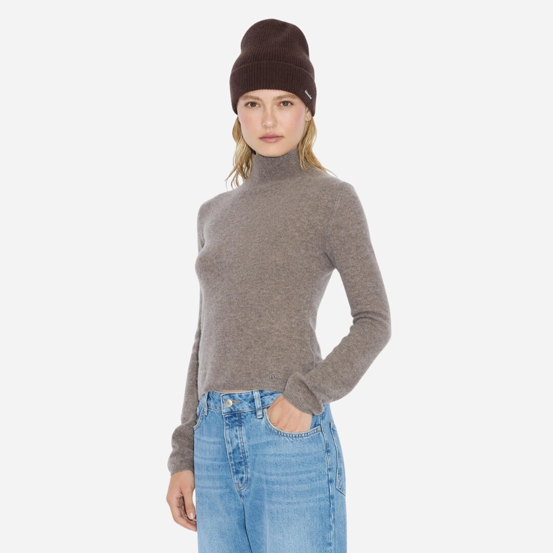 Cashmere Turtleneck - Taupe