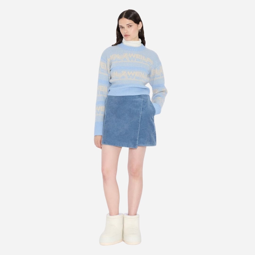 Enja Corduroy Skirt - Lt Blue Mix