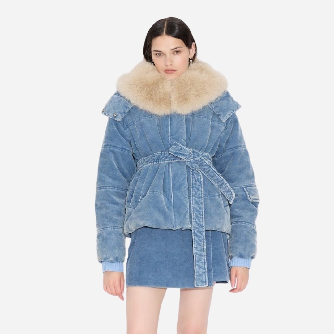 Steilia Cordurouy Jacket - Lt Blue Mix