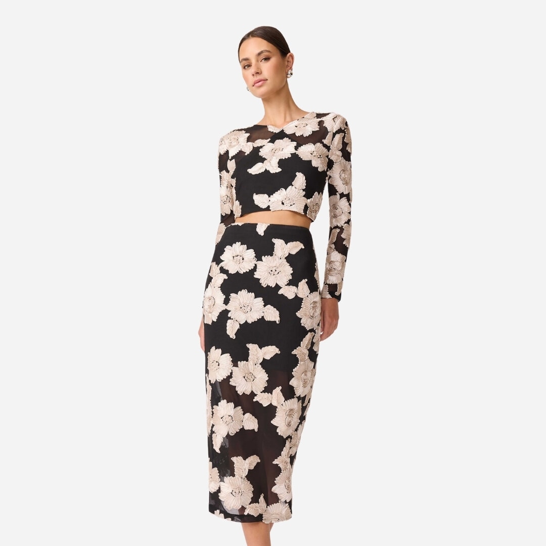 Margaux Skirt - Black-Gold