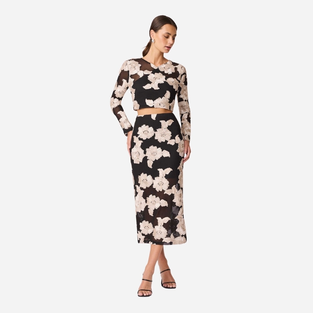 Margaux Skirt - Black-Gold