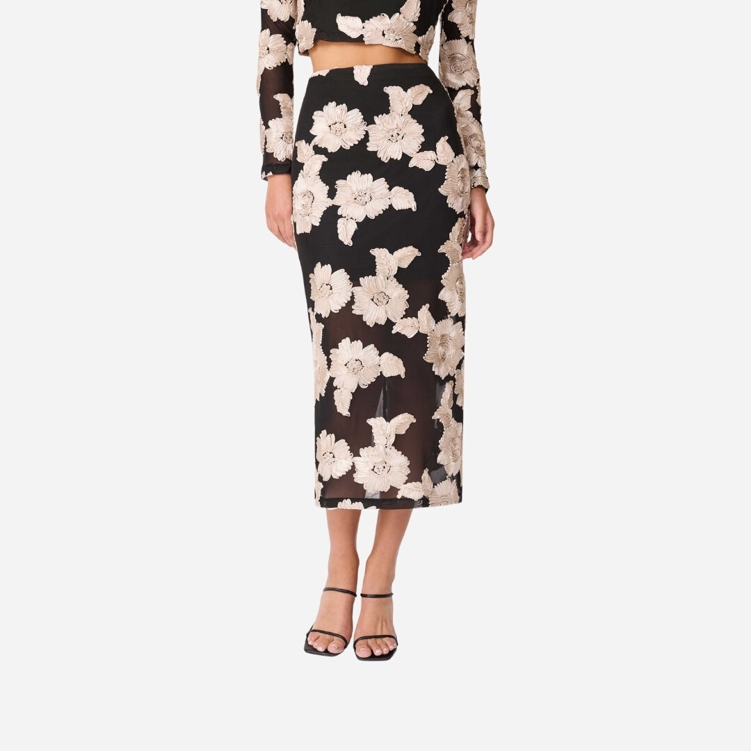 Margaux Skirt - Black-Gold