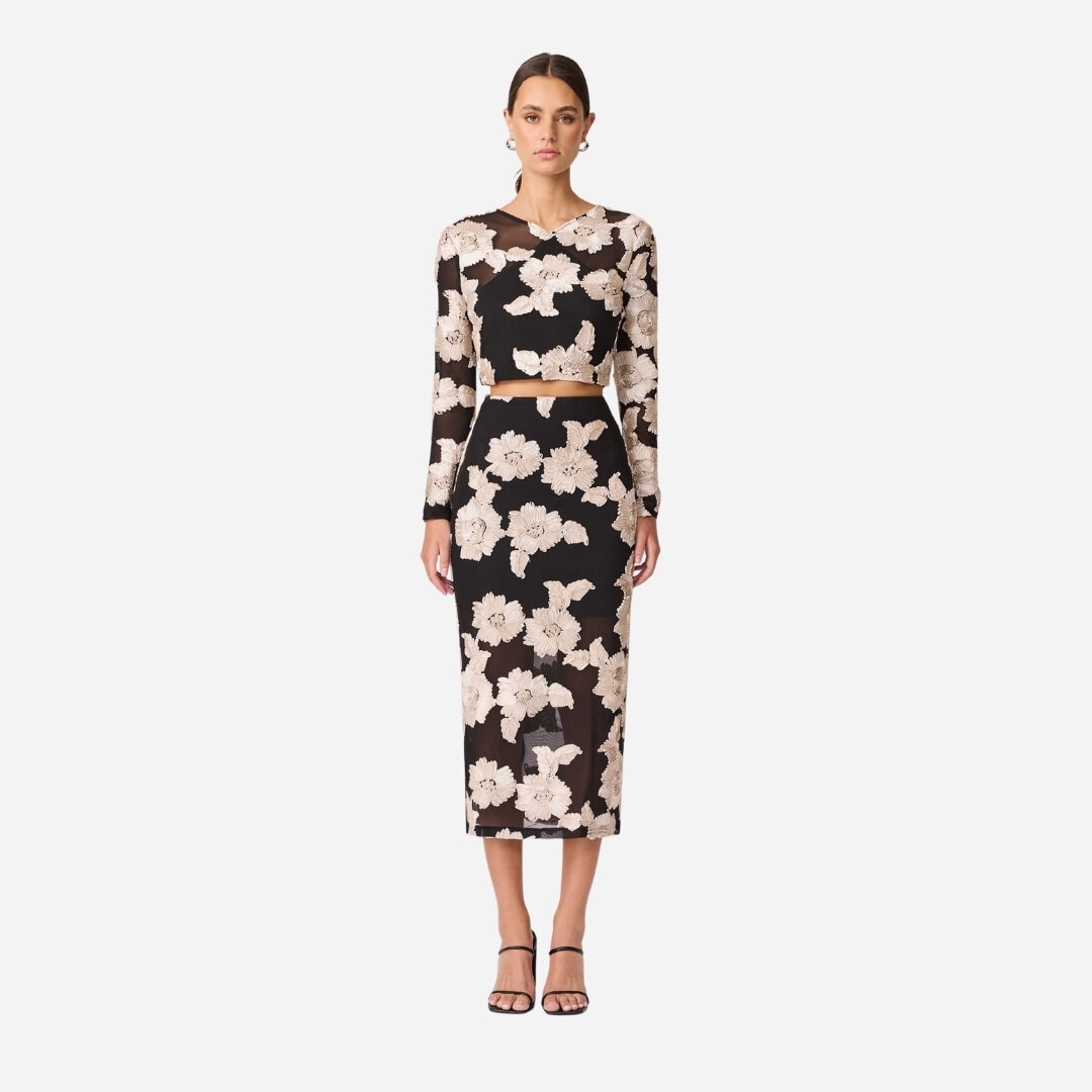 Margaux Skirt - Black-Gold
