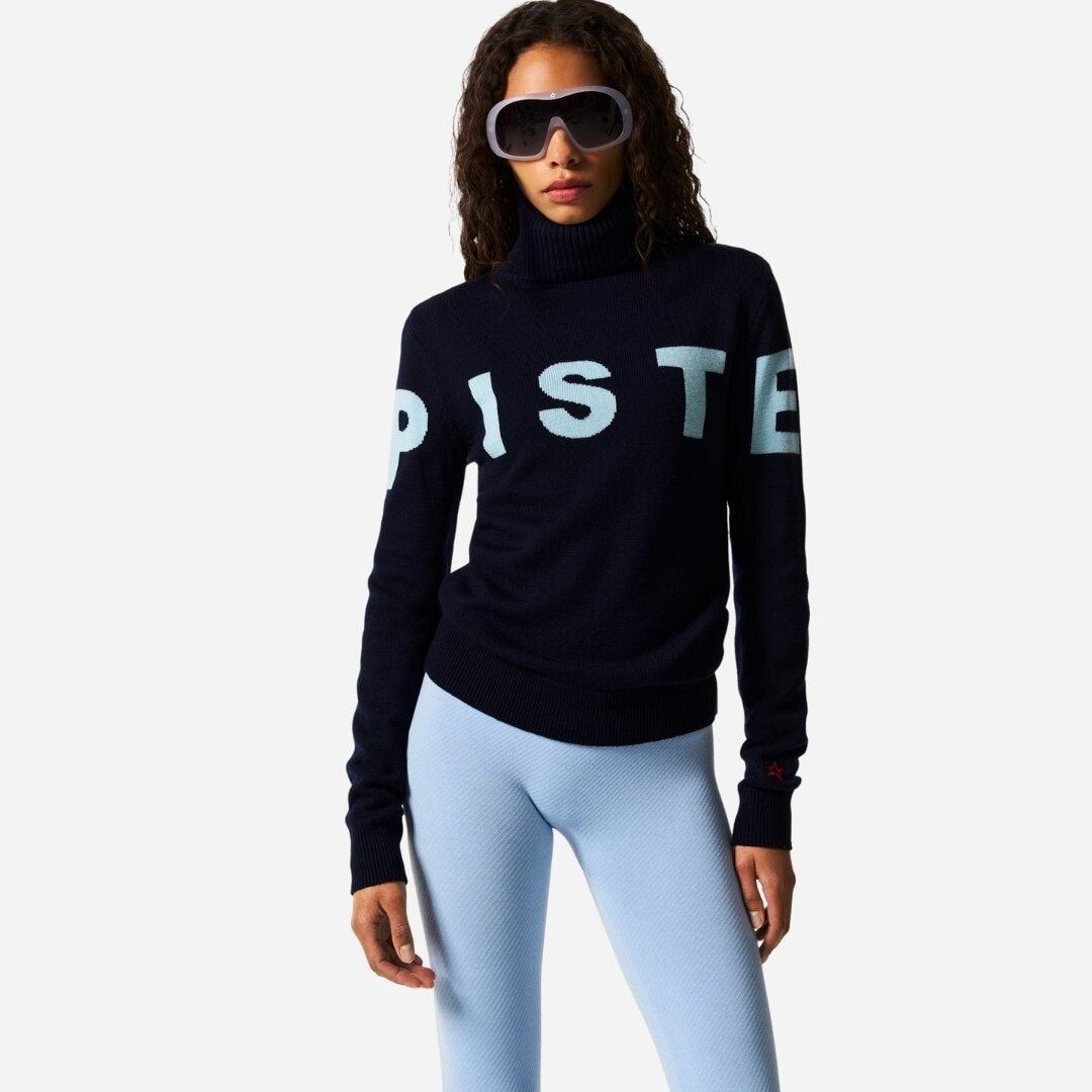 Piste Merino Wool Sweater - Navy