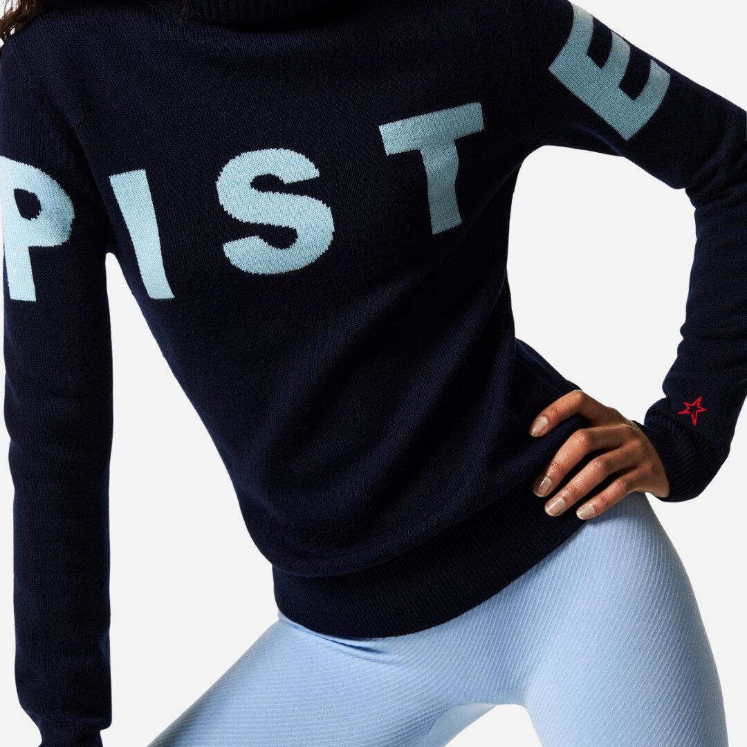 Piste Merino Wool Sweater - Navy