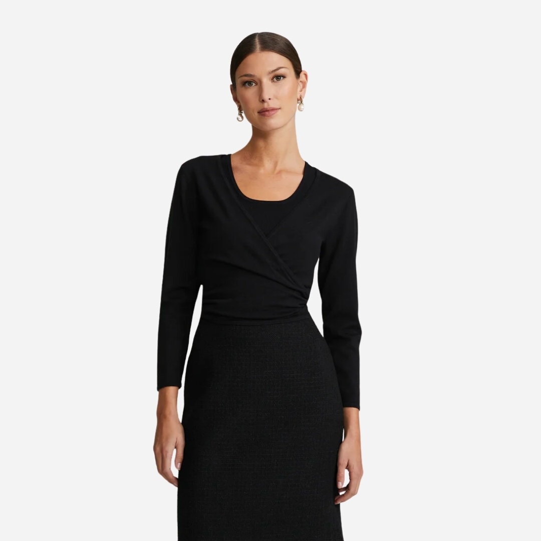 Jella Wrap Blouse - Black