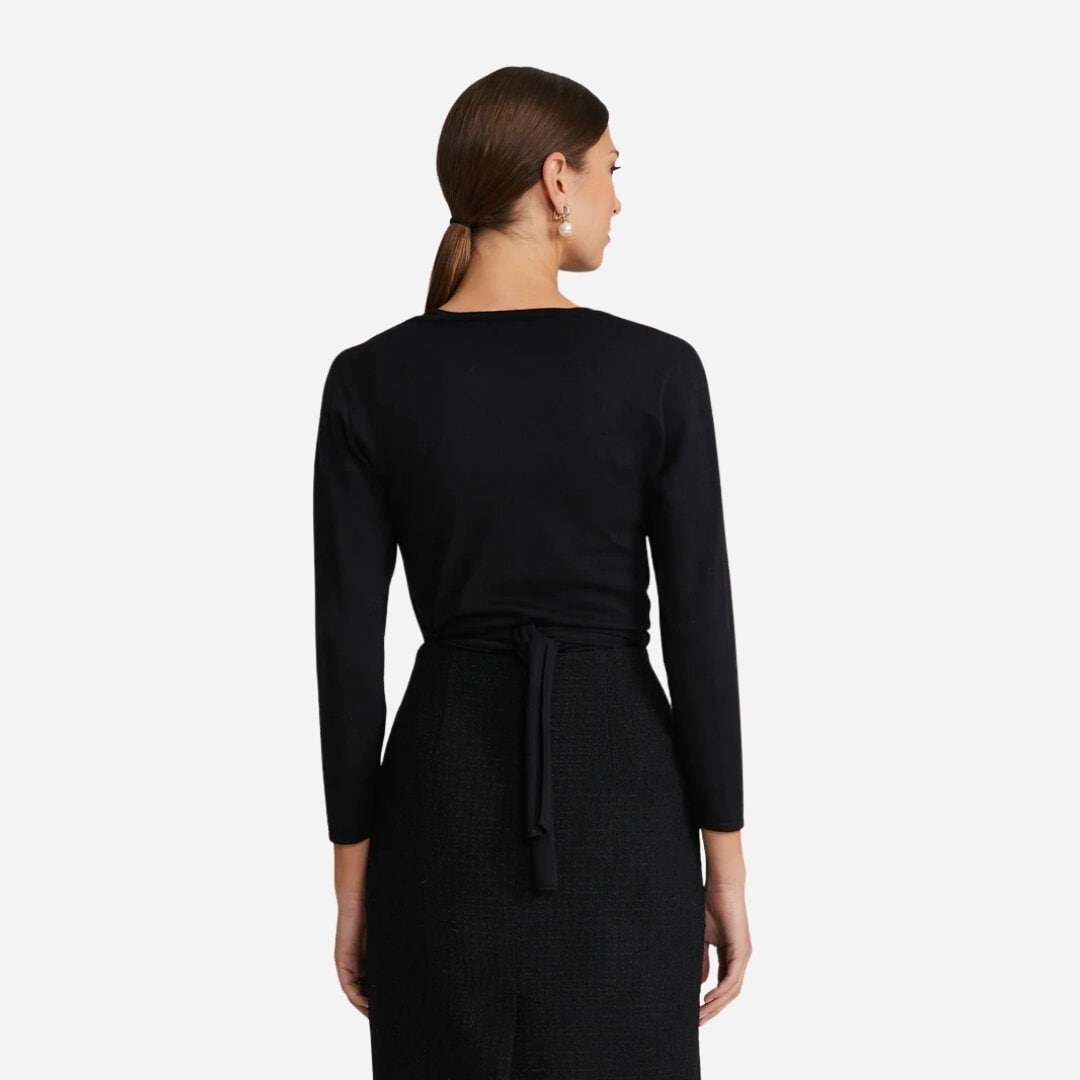 Jella Wrap Blouse - Black