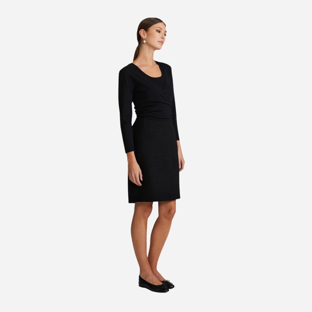 Jella Wrap Blouse - Black