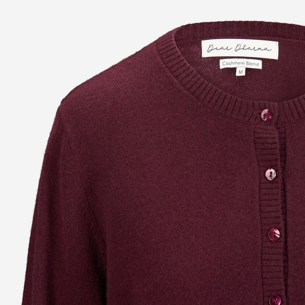 Clara Cardigan Cashmere Blend - Plum
