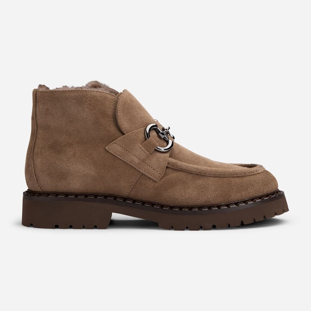 High Shoe Buckle Loafer - Marrone