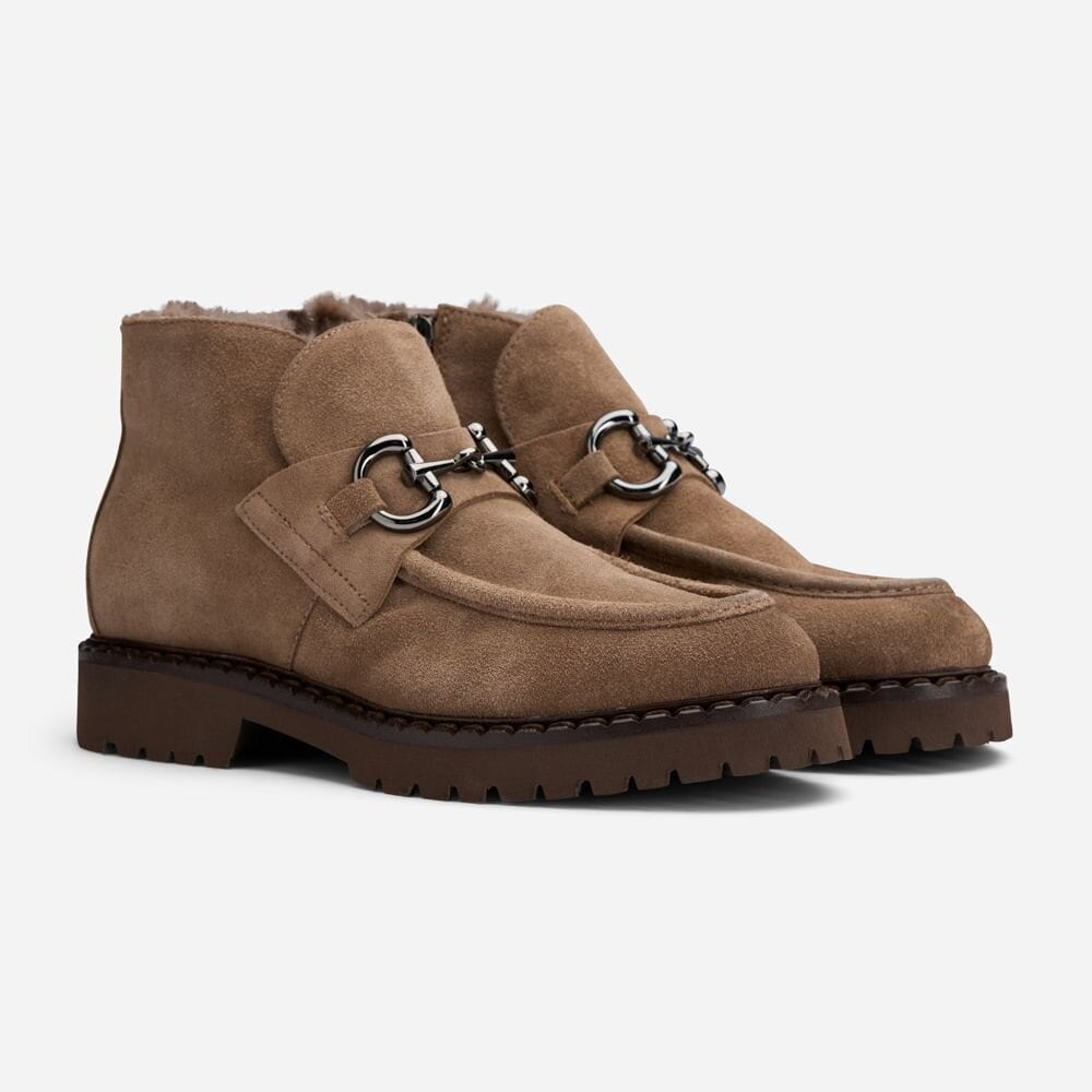High Shoe Buckle Loafer - Marrone