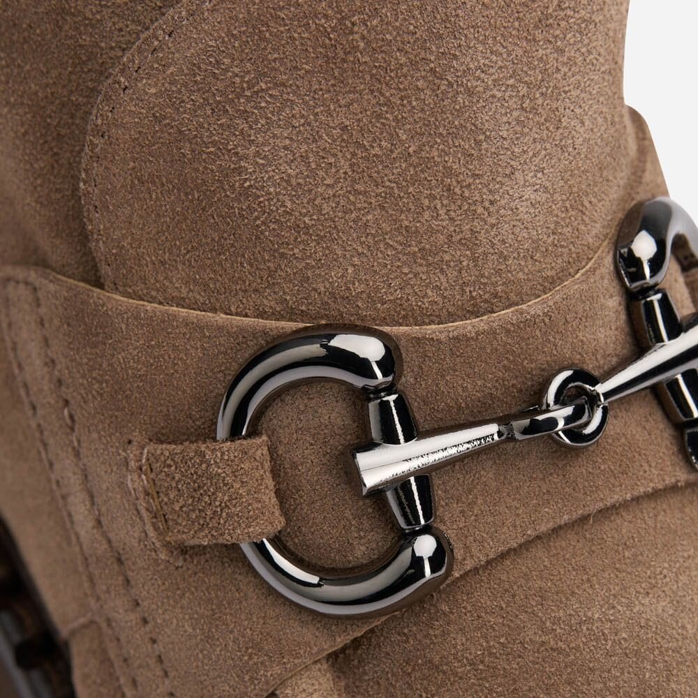High Shoe Buckle Loafer - Marrone