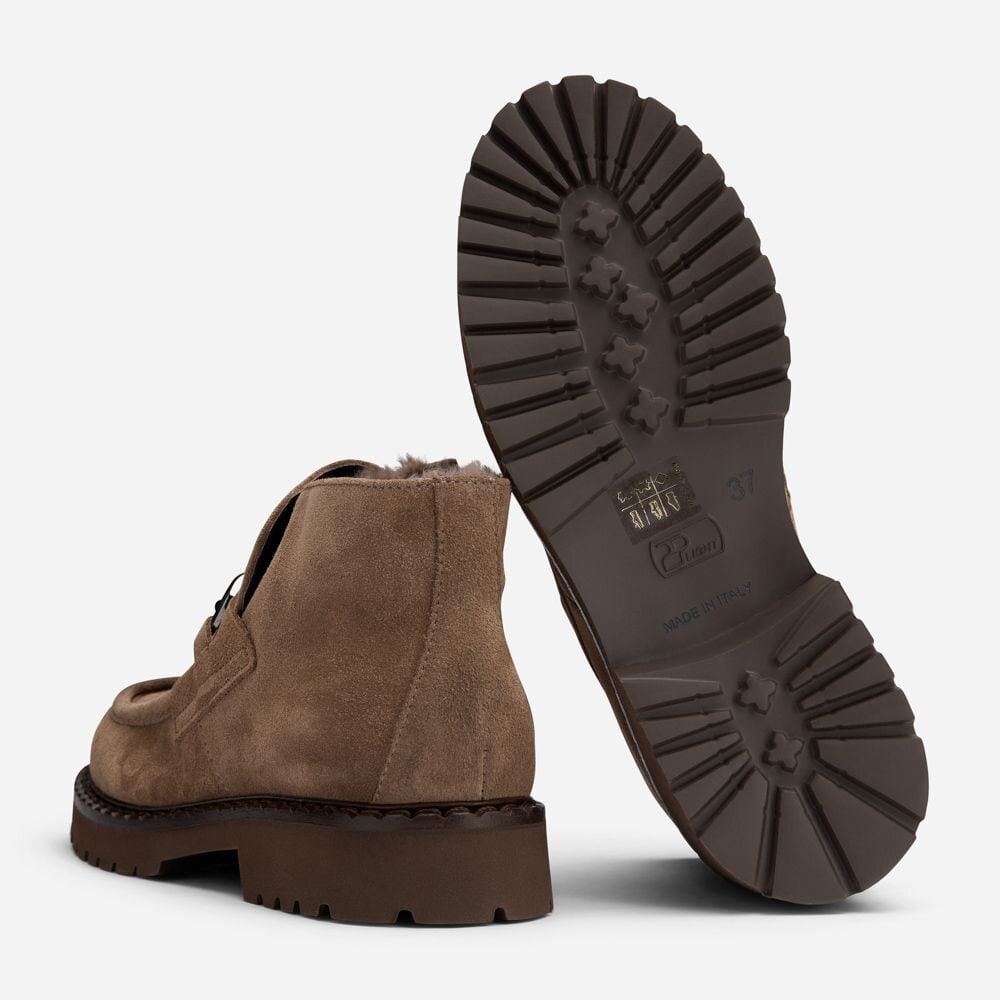 High Shoe Buckle Loafer - Marrone