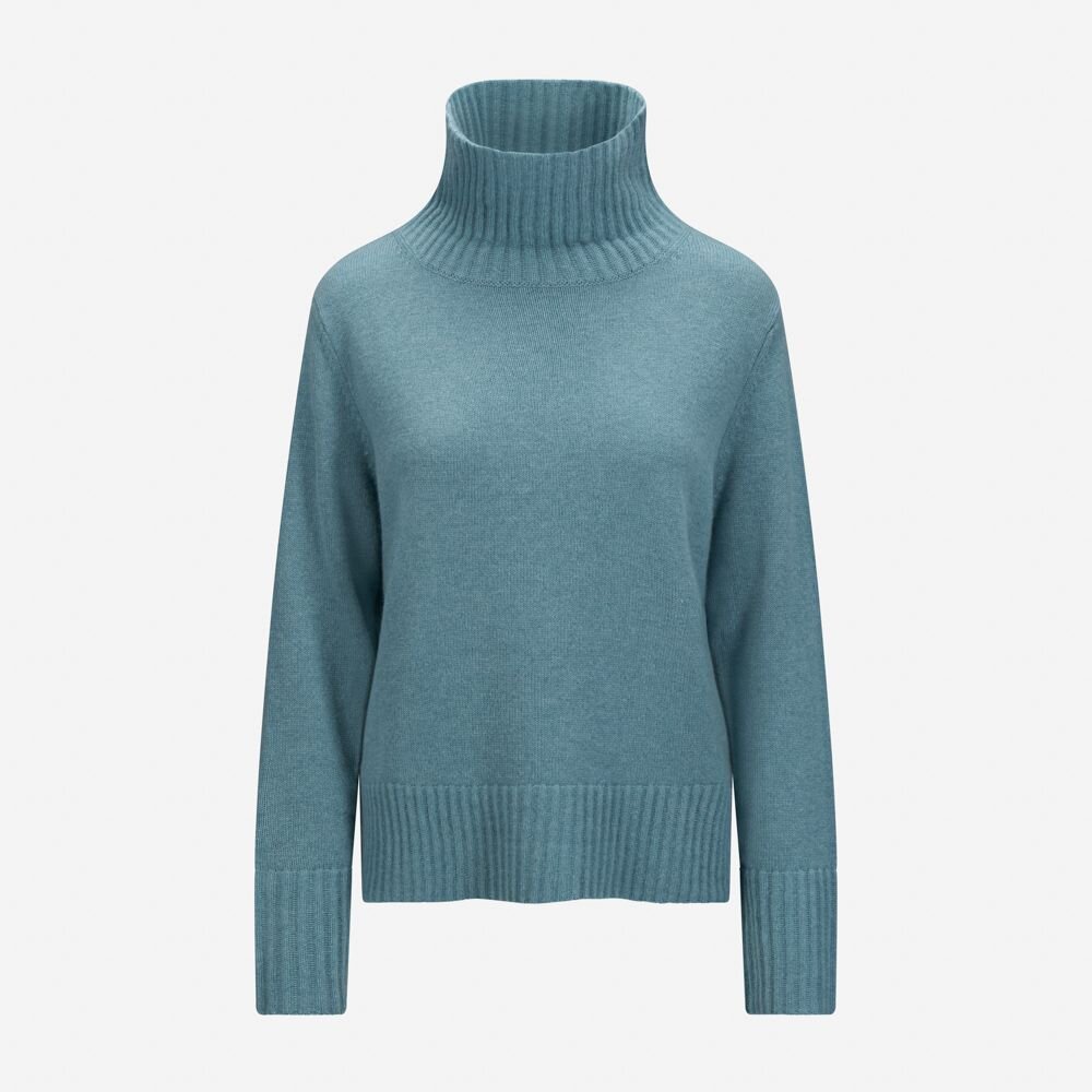 Keira Turtleneck Cashmere - Retro Blue
