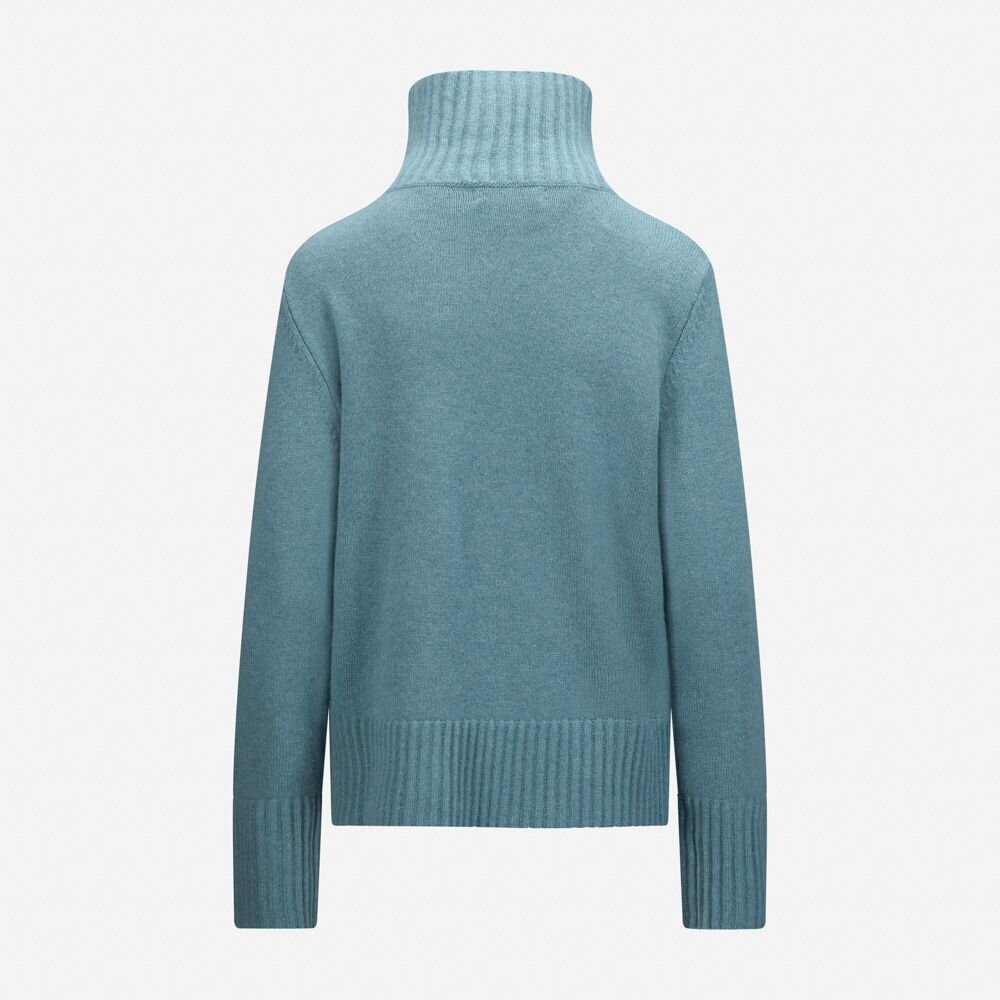 Keira Turtleneck Cashmere - Retro Blue