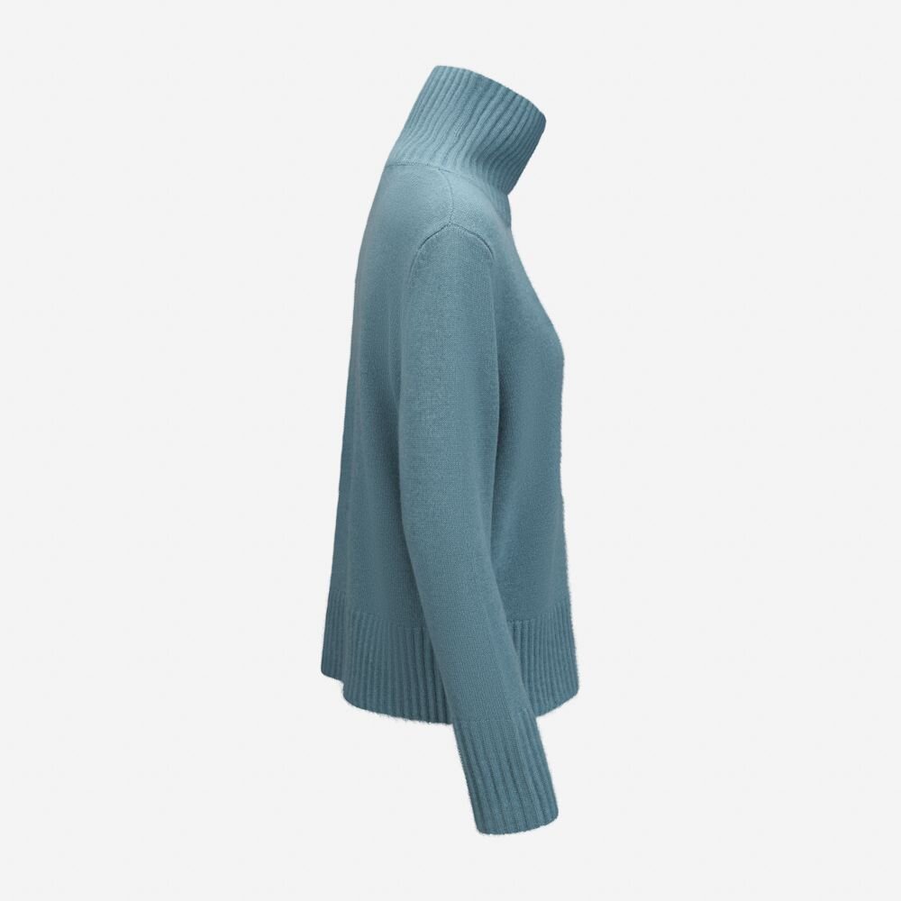 Keira Turtleneck Cashmere - Retro Blue