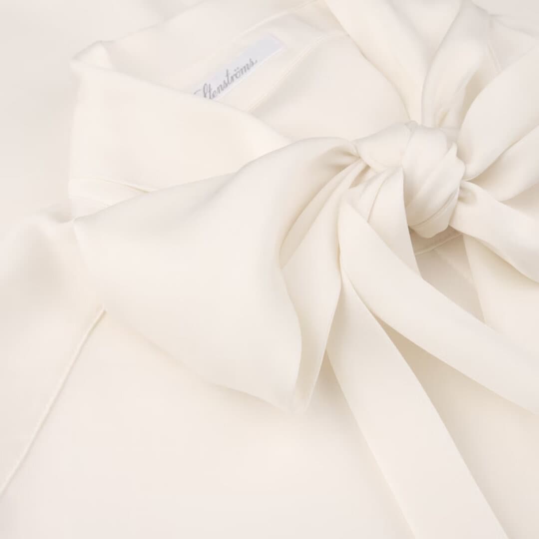 Selma Bow-Tie Blouse -  Offwhite