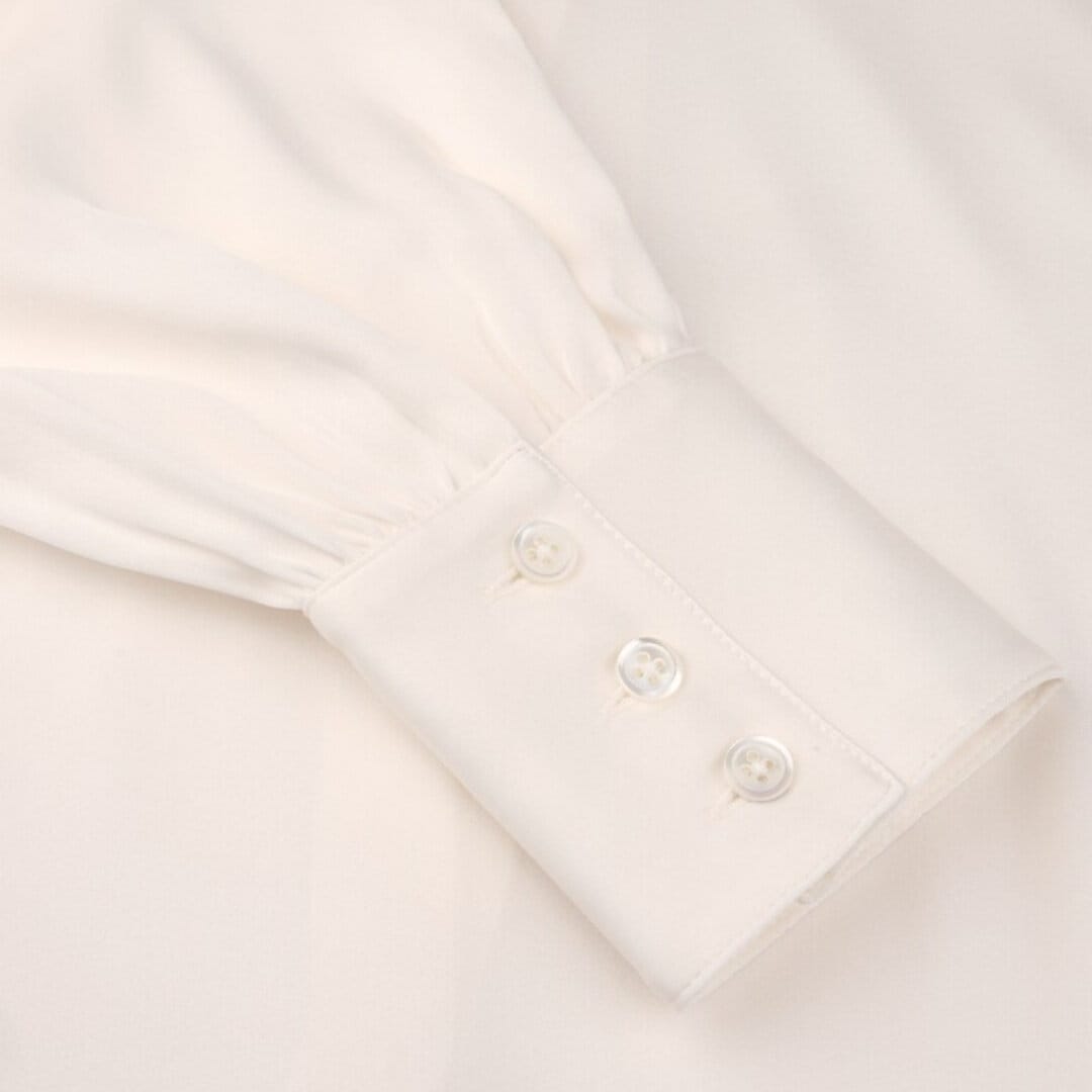 Selma Bow-Tie Blouse -  Offwhite