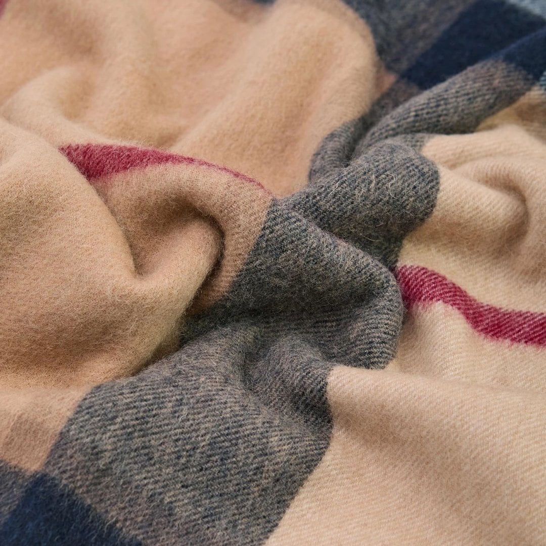 Rosefield Tartan Scarf - Tartan Beige