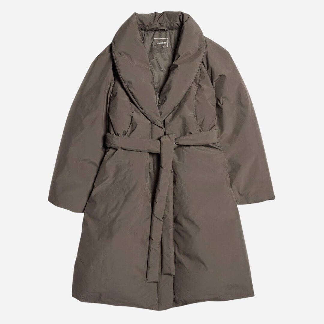 Vikki Down Long Coat - Taupe