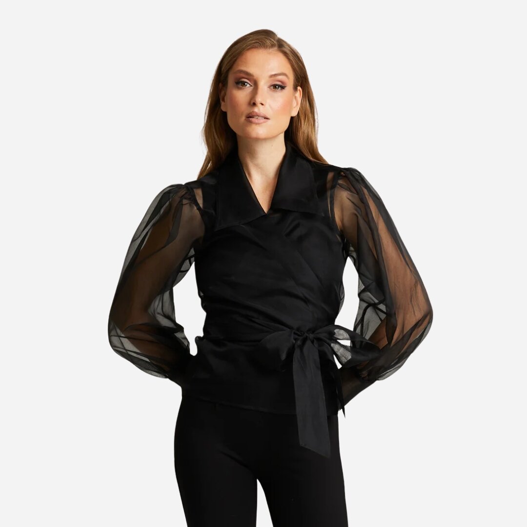 Calypso Silk Blouse - Black