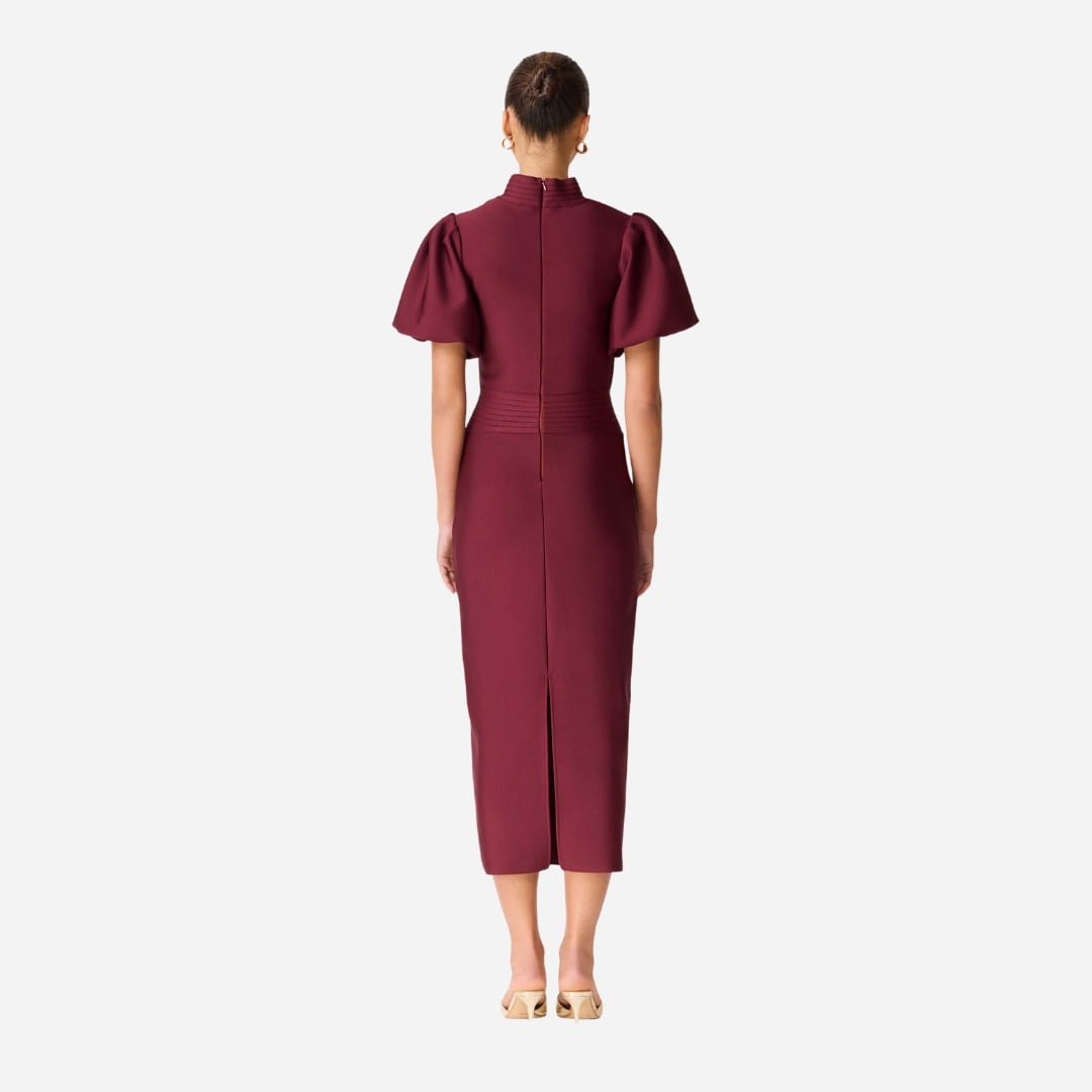 Ella Midi Dress - Berry