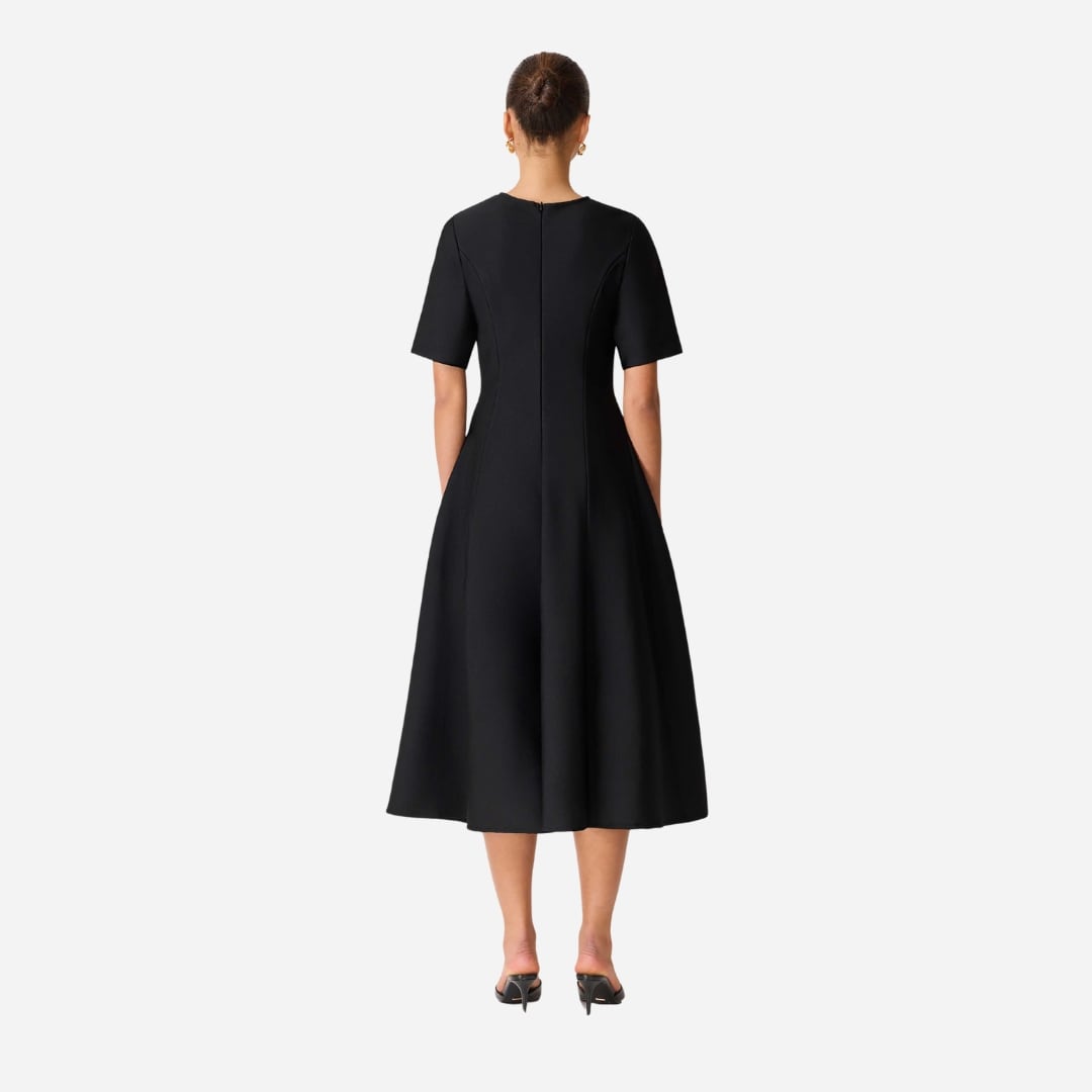 Audrey Midi Dress - Black