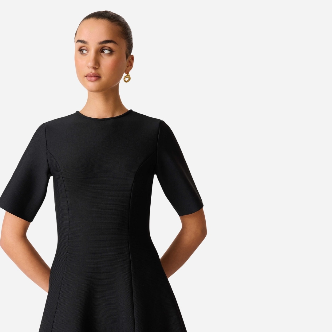 Audrey Midi Dress - Black