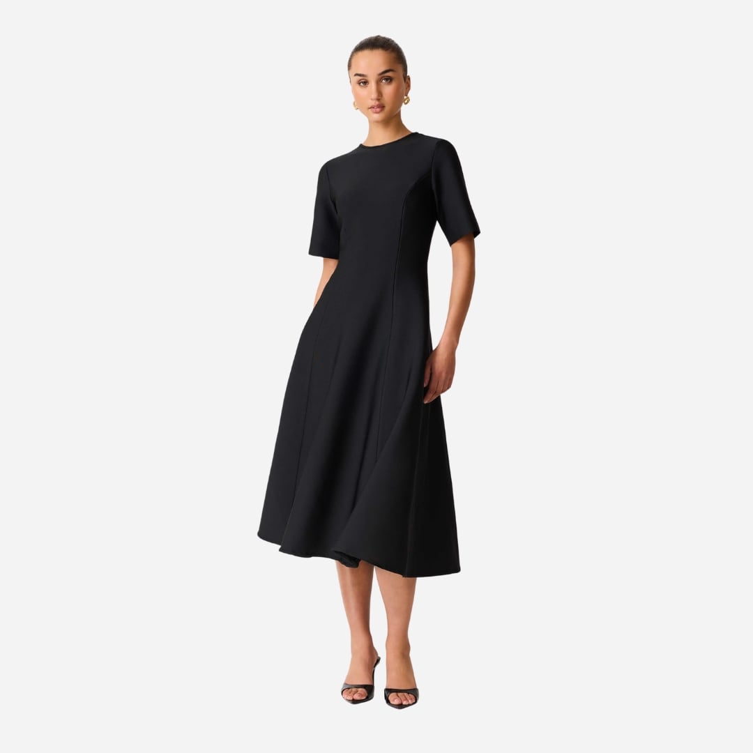 Audrey Midi Dress - Black