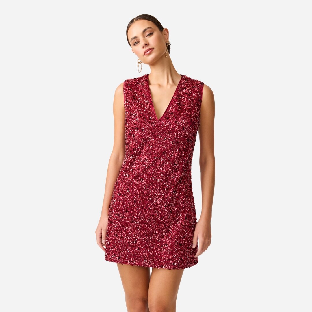 Carmen Mini Dress - Berry