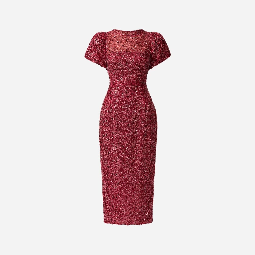 Carmen Midi Dress - Berry