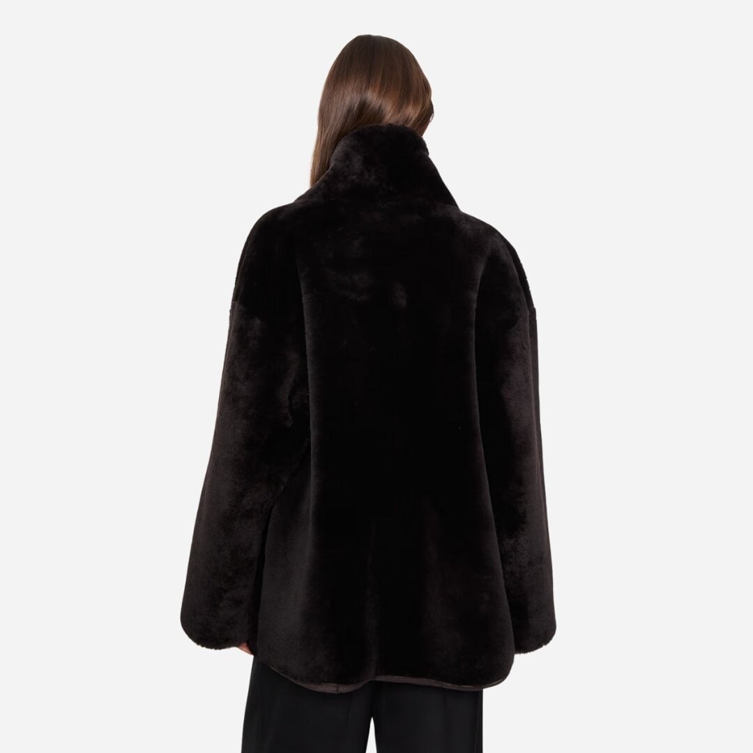 Melli Shearling Jacket - Dark Brown