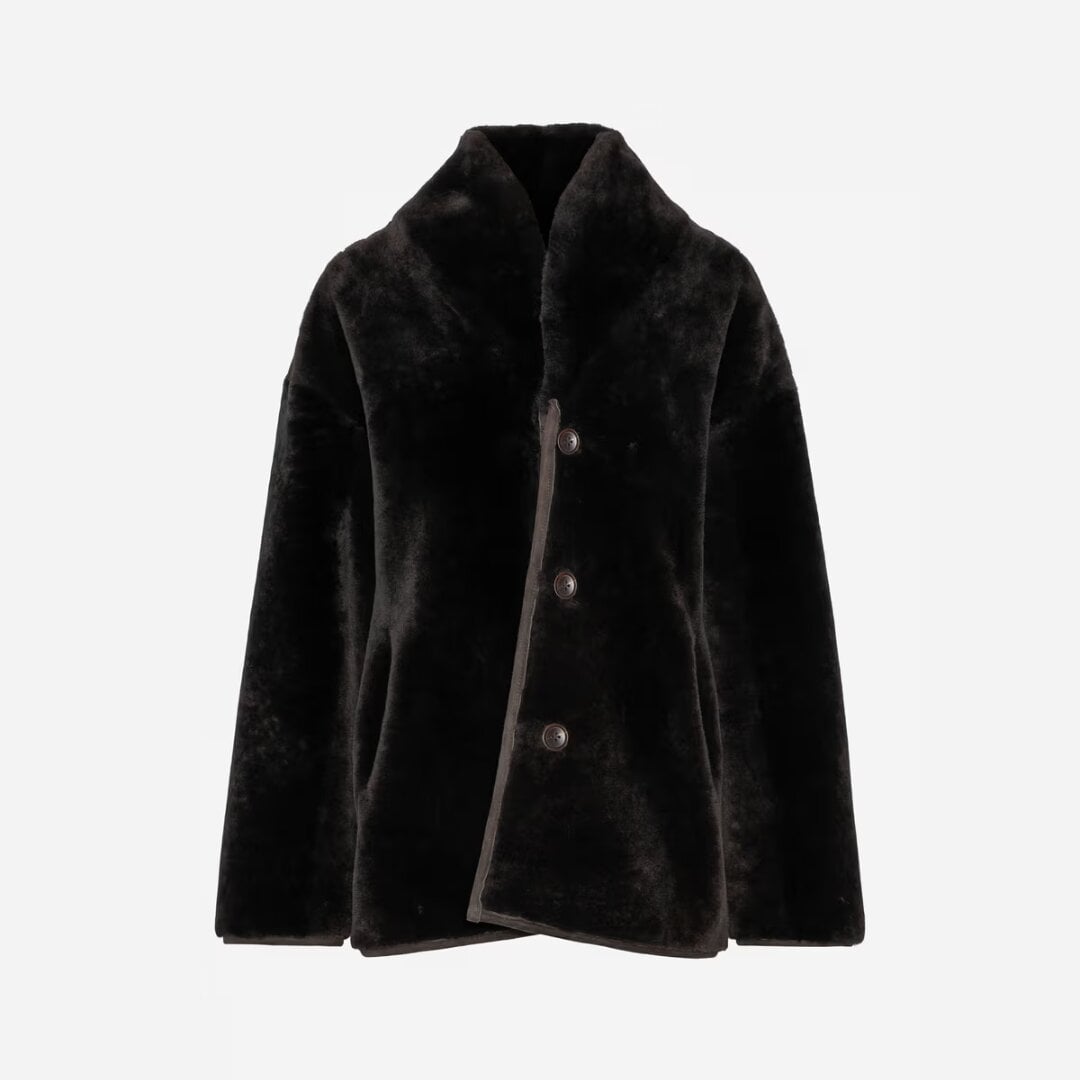 Melli Shearling Jacket - Dark Brown