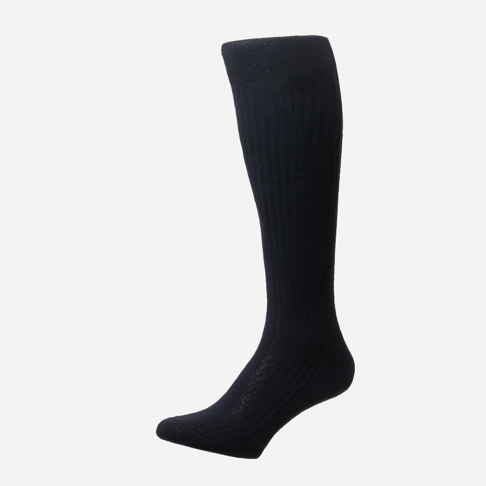 Cotton Sock Long - Navy
